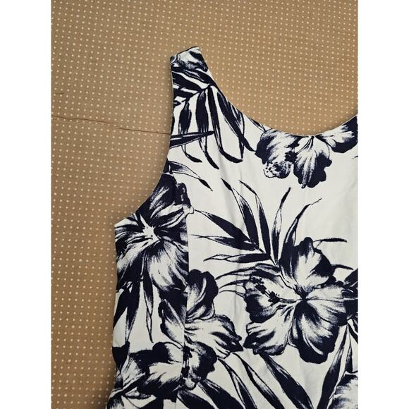 Polo Ralph Lauren Dress Womens 14 Floral Print Sleeveless Mini Skirt Back Button - Picture 4 of 16